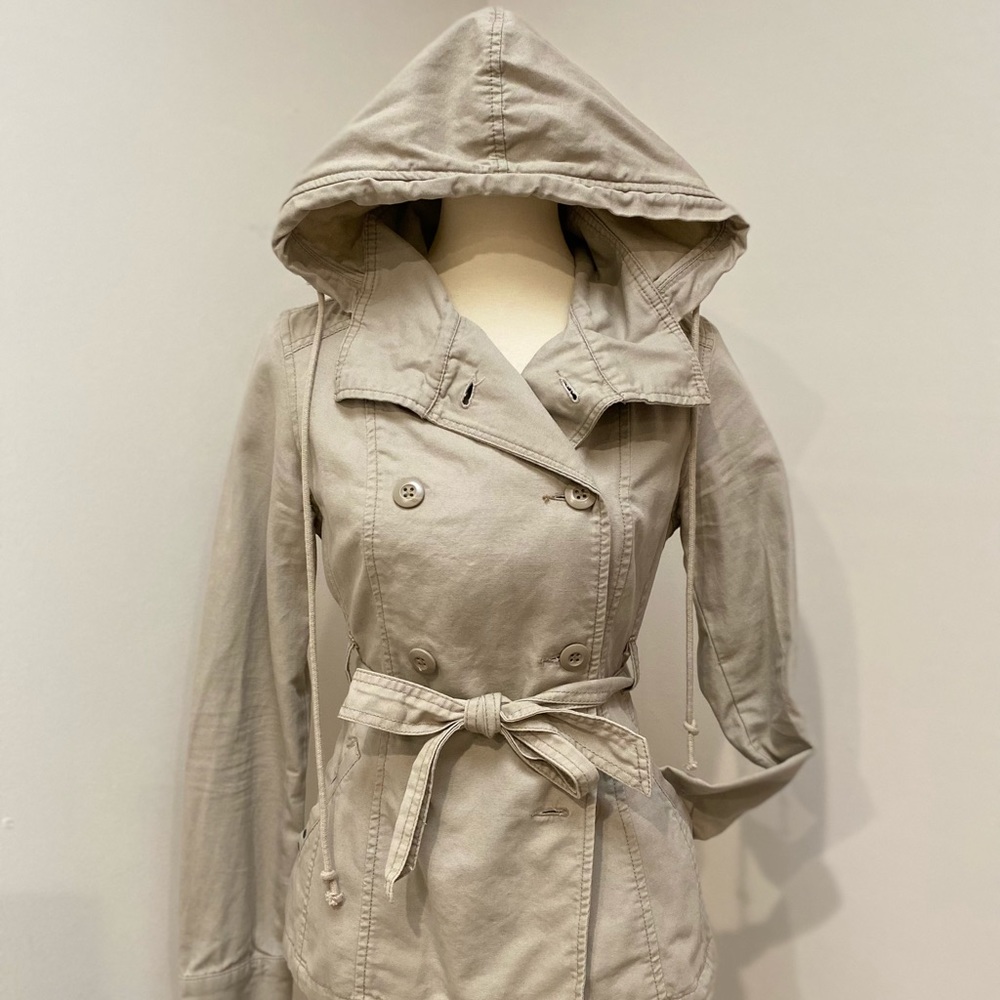 ❄️4 for $20 Converse • Tan Khaki Button Up Hoodie Jacket Coat